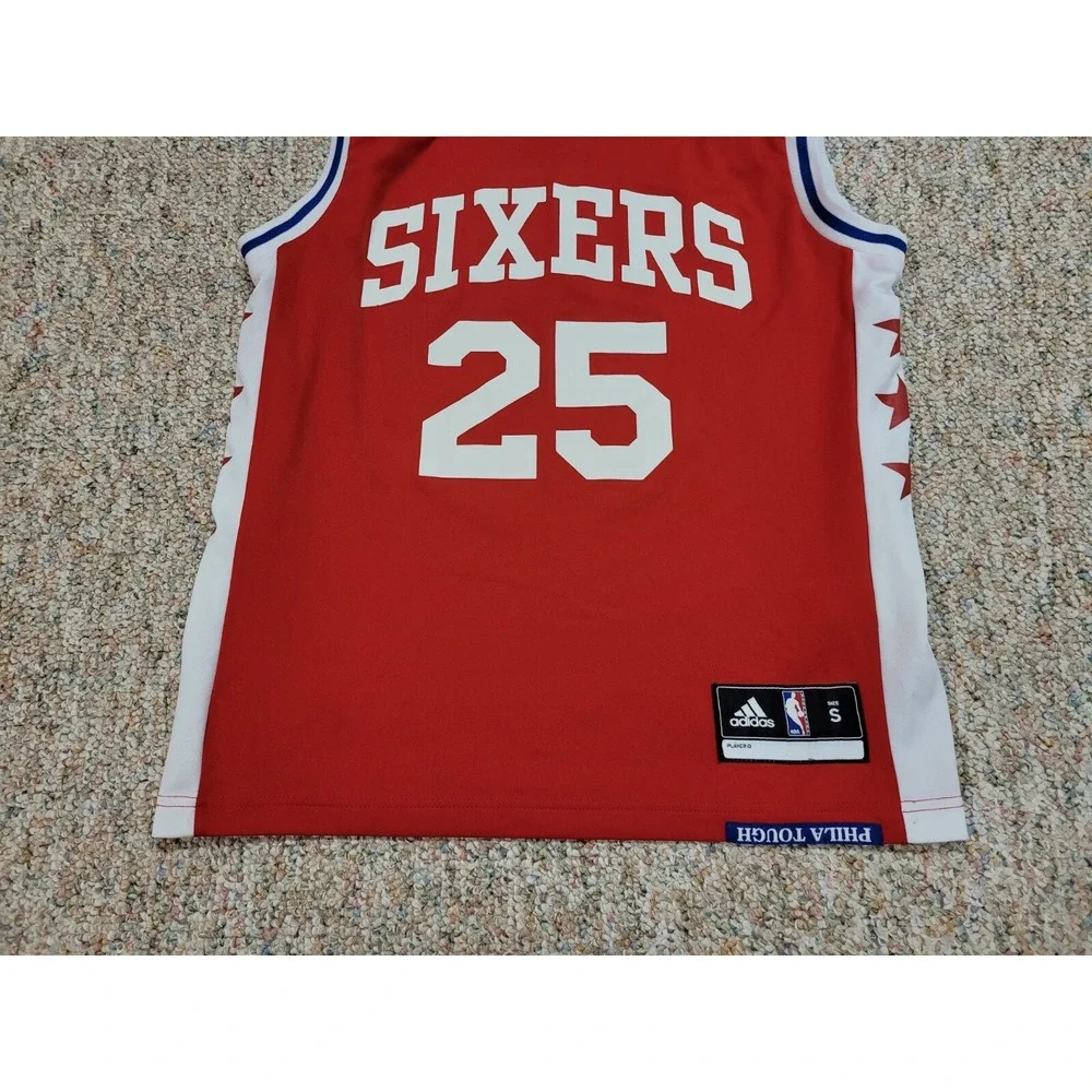 Adidas Philadelphia 76ers Jersey Mens Small Ben Simmons #25 Red NBA Basketball